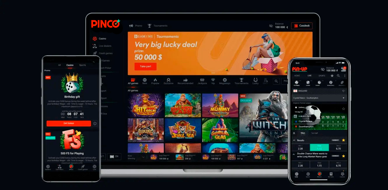Pinco казино Россия